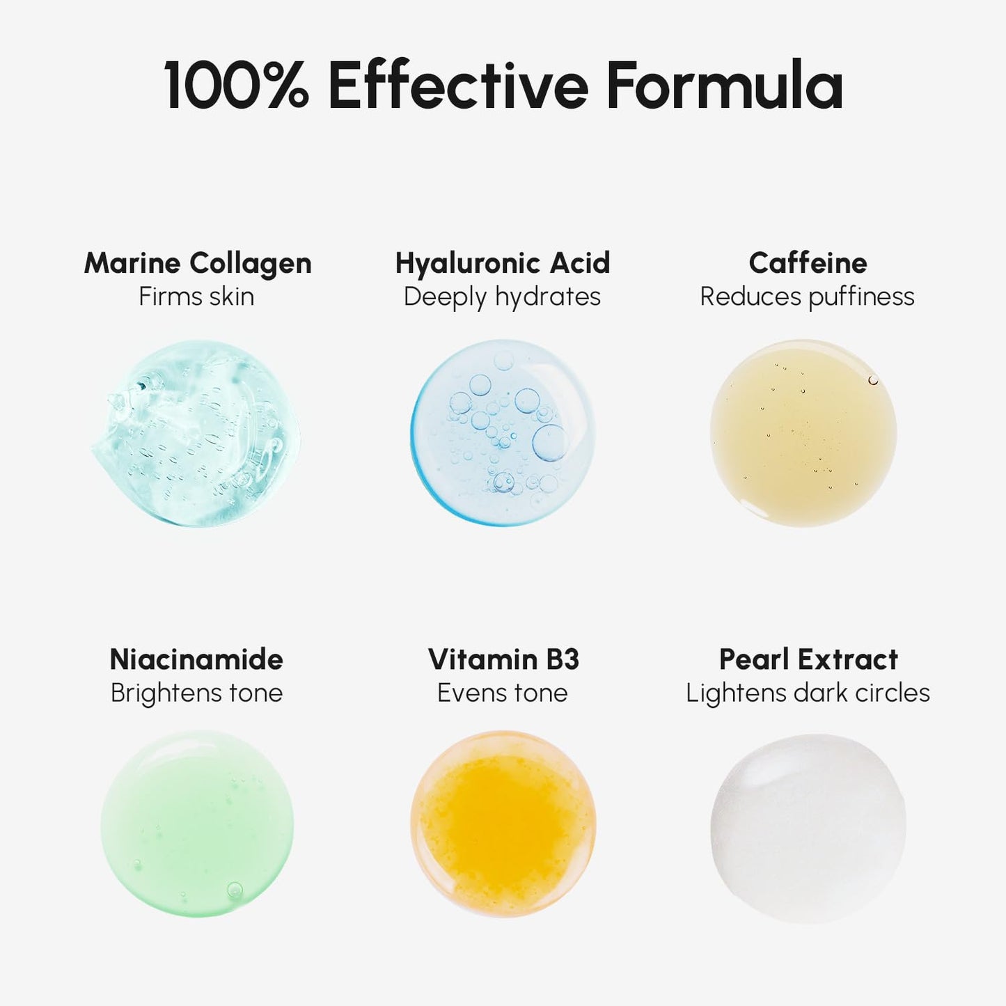 MAREE Hydrating Under Eye Patches for Puffy Eyes and Dark Circles – Marine Collagen & Caffeine Eye Patches – Brightening Eye Patche with Niacinamide – Depuffing Eye Mask for Dark Circles and Puffiness