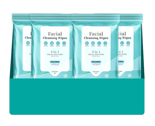 Facial Cleansing Wipes, Tea Tree Oil Extract for Face Cleansing, Salicylic Acid for Acne Treatment, Hydrating Pore Care for Sensitive Skin, Exfoliating & Soothing Double-Sided Cleansing Wipes (28PCS)