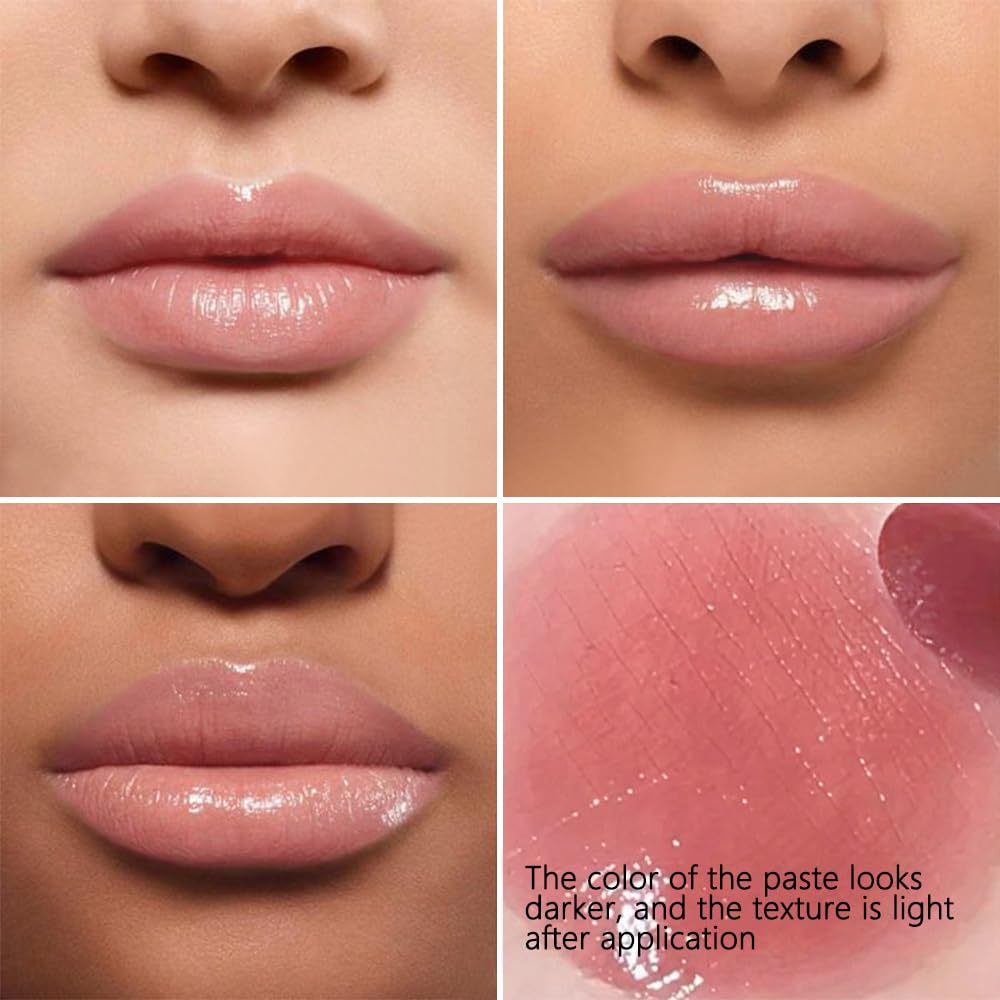 2Pcs Honey Tinted Lip Stain Lip Balm Lip Gloss Lipstick, Sheer Hydrating Lip Stains Tint, Moisturizing Lip Color for All Skin Tones, Nourishing Lip Balm with a Hint of Natural Black Cherry Tint