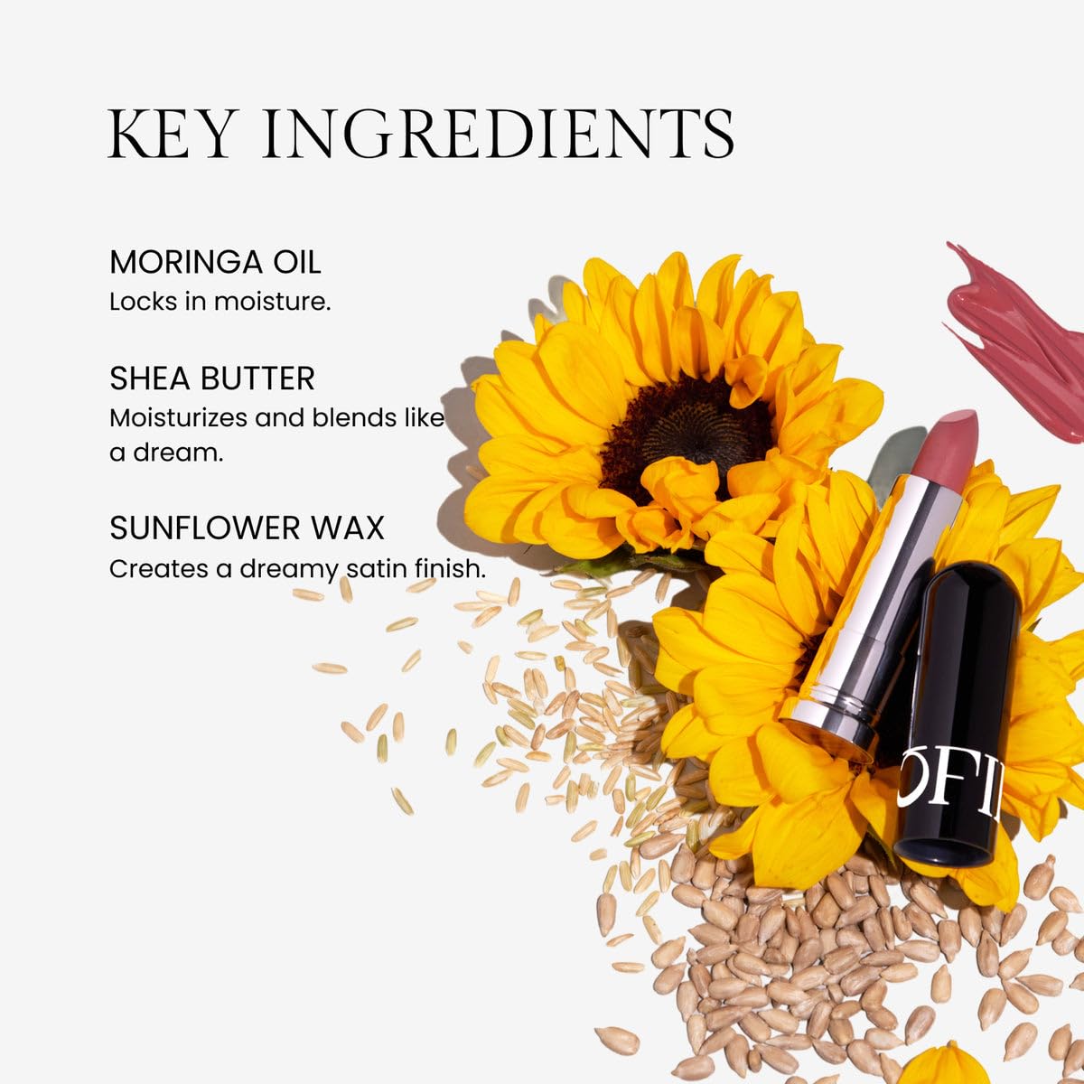 OFIR Lip Rouge Satin Hydrating Lipstick | Full Coverage Cream Lipstick for Long Wear Comfort | Lightweight Lip Satin Finish with Shea Butter | All That - Dark Brown 0.12 oz