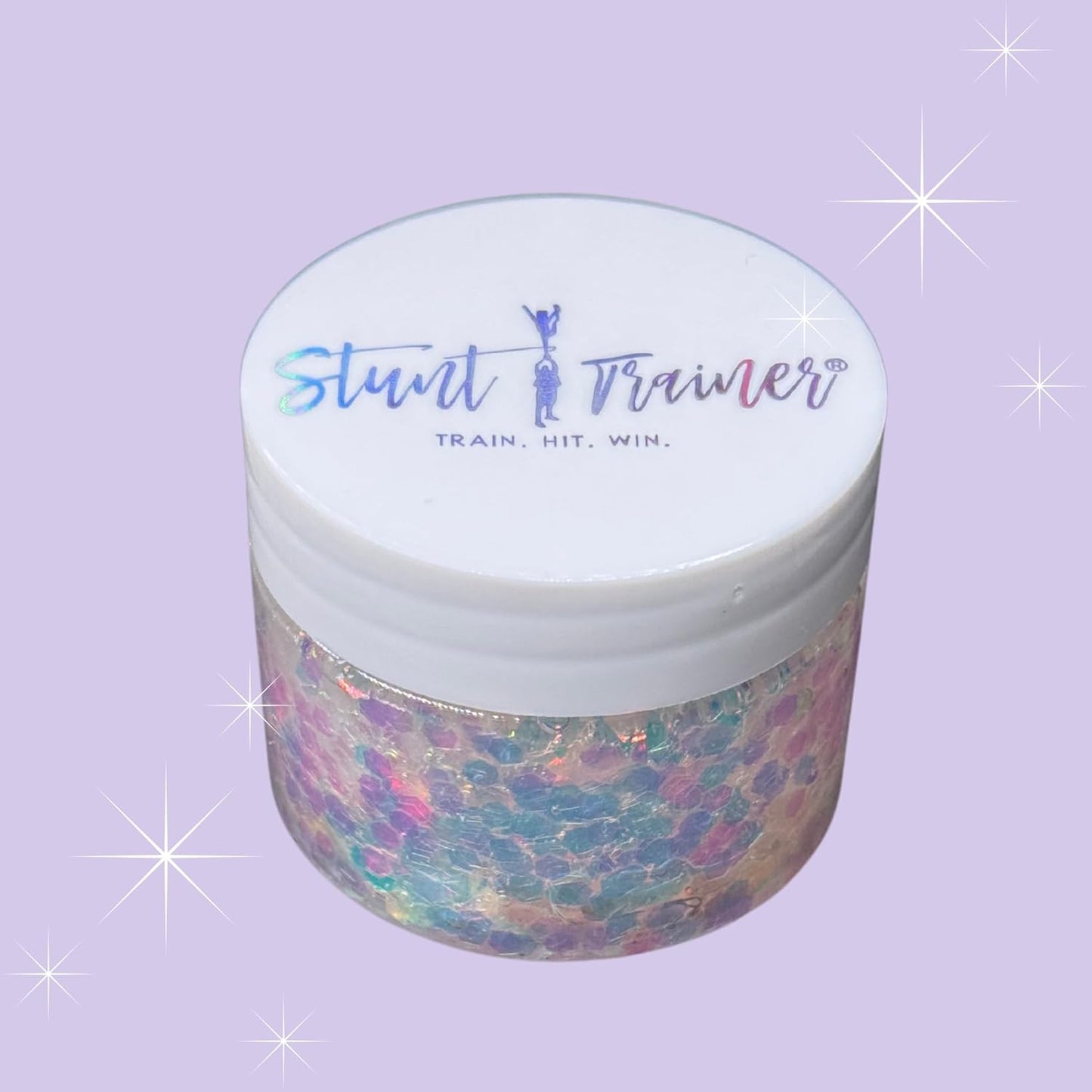 Stunt Trainer Cheer Glitter Face Body Makeup Peel Off Gel Chunky Holographic 15 Colors 1.6oz Vegan Cruelty Free Nontoxic Cheerleader Cheerleading Makeup
