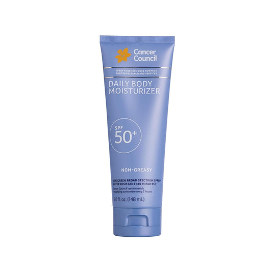 Cancer Council Sunscreen Body Lotion Moisturizer, SPF50+, Sun Care with Vitamin E, Aloe Vera, Broad Spectrum UVA/UVB Sun Protection, Sensitive Skin, Paraben & Fragrance Free, Water Resistant, 150ml