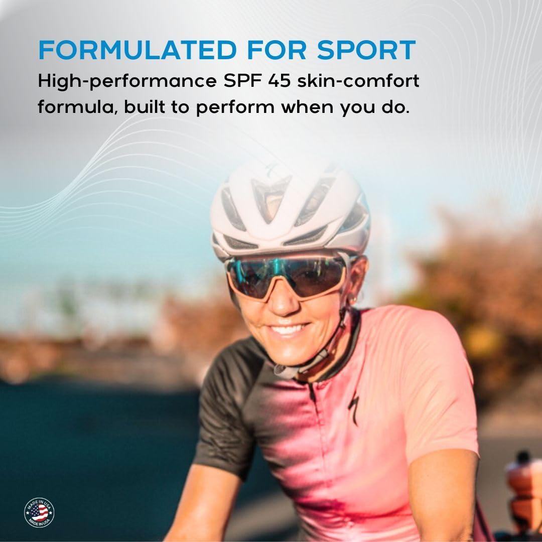 KINeSYS Pro Sport Clear Mineral Sunscreen Stick SPF 45 | SPF Stick Sunblock for Adults & Kids | Broad Spectrum Sun Protection | Water Resistant Travel Size Sunscreen for Face, Body & Vacation | 0.5 Oz