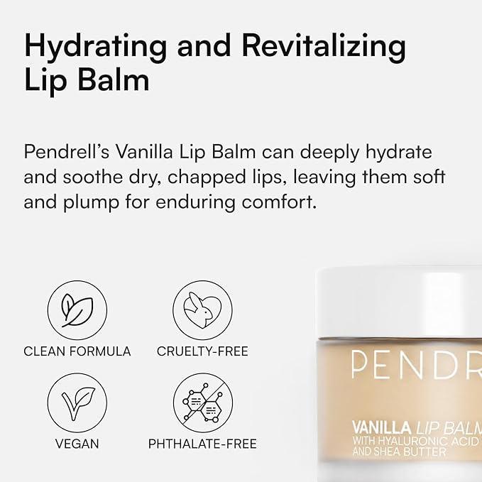 Lip Balm and Lip Mask (Vanilla) | Hydrating Lip Balm for Women with Hyaluronic Acid, Shea Butter & Vitamin E | 1 Oz (30g)