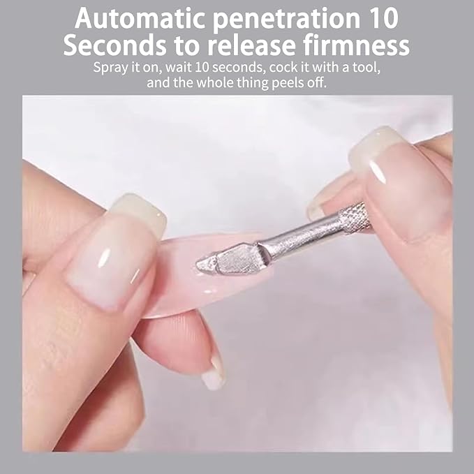 Press on Nail Glue Remover Nail Remover Kit,Cuticle Trimmer with Cuticle Pusher and Nippers Professional Manicure Tools for Manicure Salons