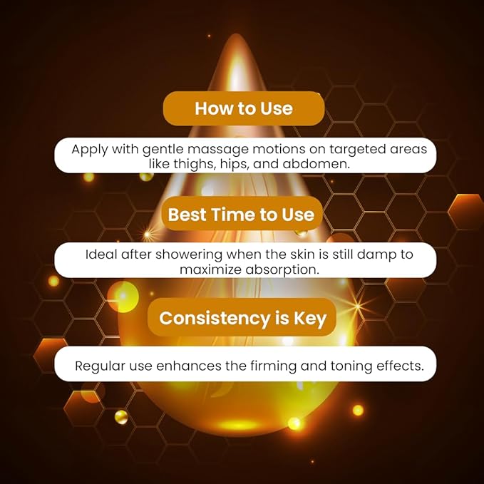 ContourSculpt Anti-Cellulite Slimming Massage Oil | with Natural Omega 3, 6 & Vitamin E | Hydrating & Nourishing | for All Skin Types - 6.7 Oz