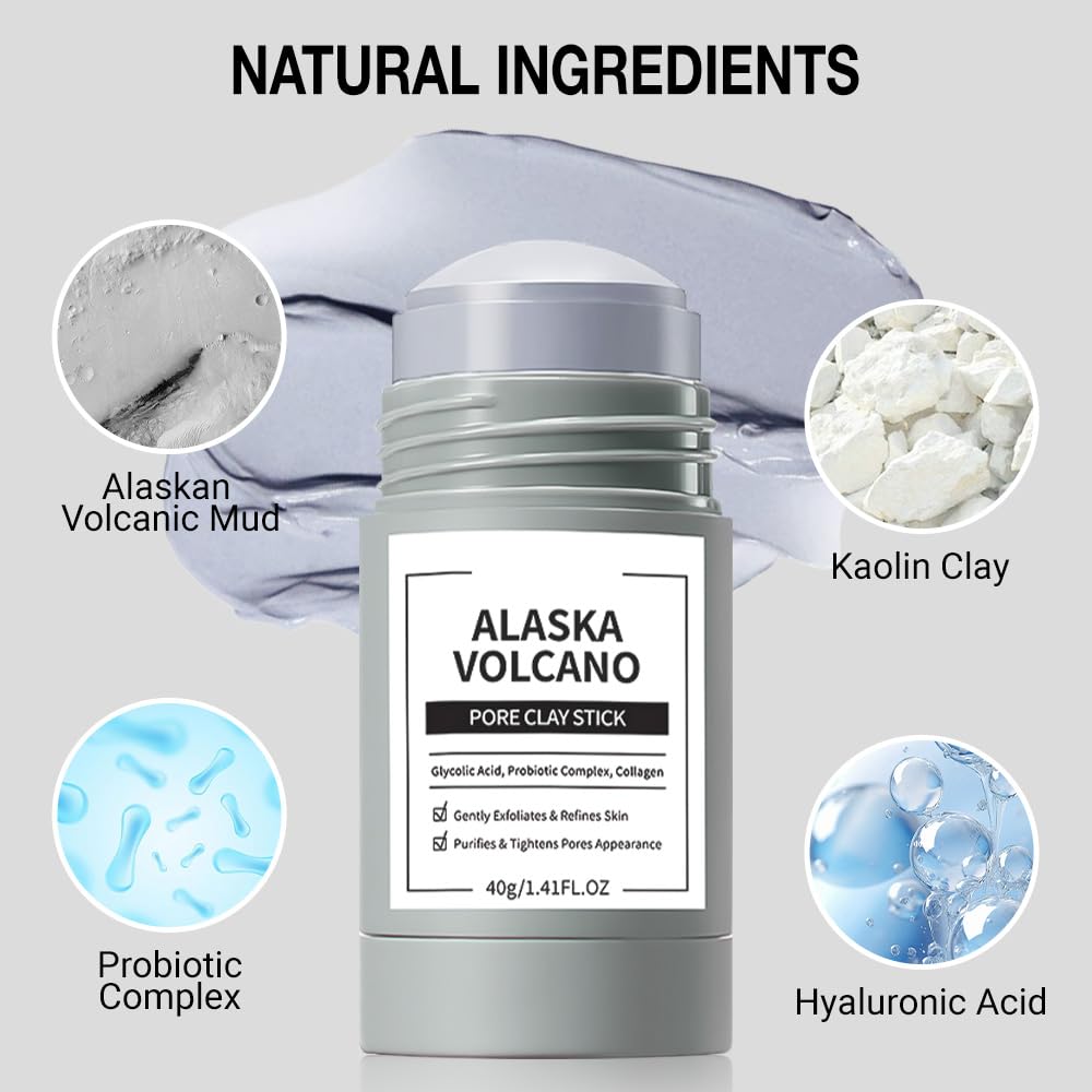 Clay Mask For Face Skincare, Blackhead Remover Face Mask with Seaweed Mud Extract, Deep Pore Cleansing, Moisturizing, Skincare Facial Mask for Refining Pores and Controlling Oil, 40g/1.35oz