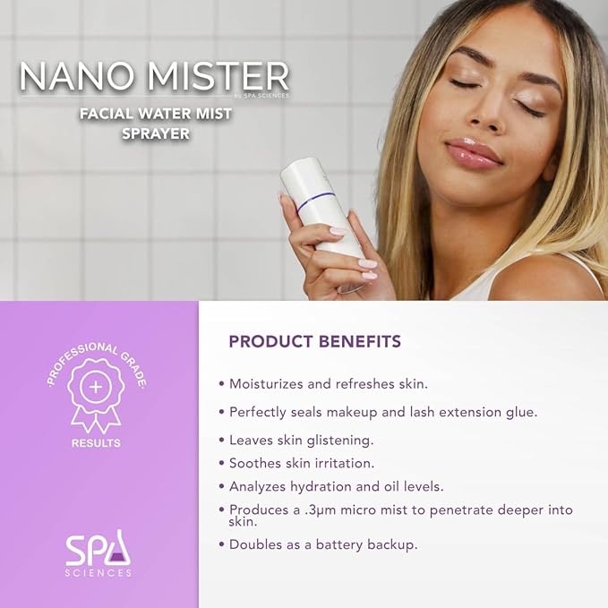 Spa Sciences - Nano Mister - Hydrating Facial Mister with Battery Bank