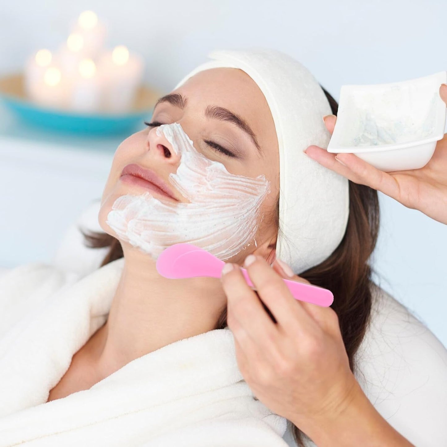 10 PCS 5inch Makeup Scoops, 10 Color Plastic Beauty Spoon Face Mask Plastic Spoon Reusable Cosmetic Dig Scoop Spatula Mask Tip, Masks Mixing Spoons Reusable FacialSkin Care Tools for DIY Facemask