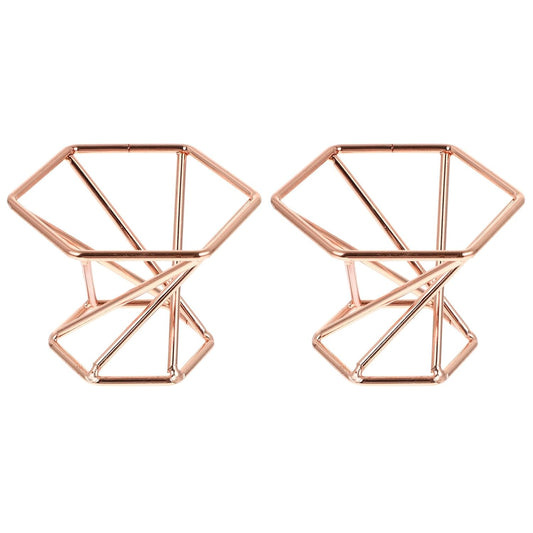 2pcs Puff Holder Stylish Sponge Puff Storage Rack Delicate Cosmetic Puff Stand Women Girls Makeup Sponge Drying Tray Rose Gold