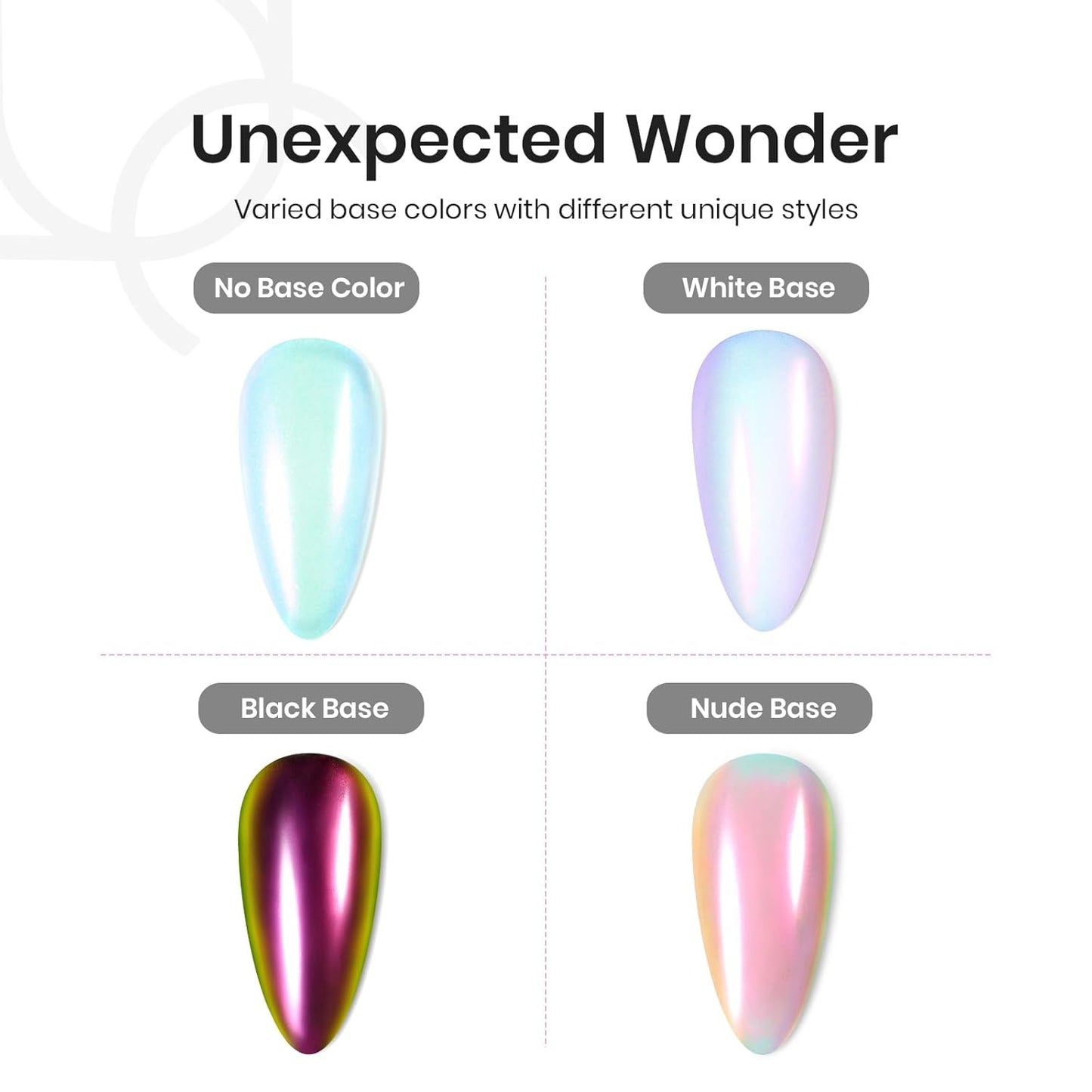 Beetles Chrome Nail Powder Mirror Effect Glazed Aurora Opal Chrome Powder for Gel Nails Unicorn Chrome Powder Manicure DIY Nail Art Decoration 0.03oz/0.8g