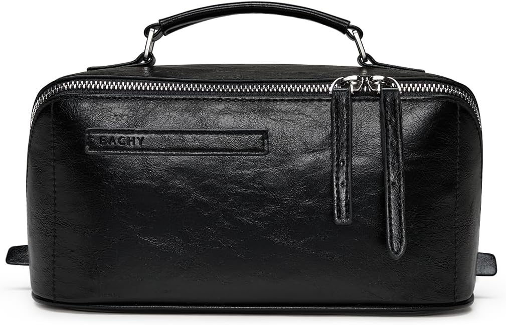 EACHY Travel Makeup Bag,Large Capacity Cosmetic Bags for Women,Waterproof Portable Pouch Open Flat Toiletry Bag Pattern Makeup Bag