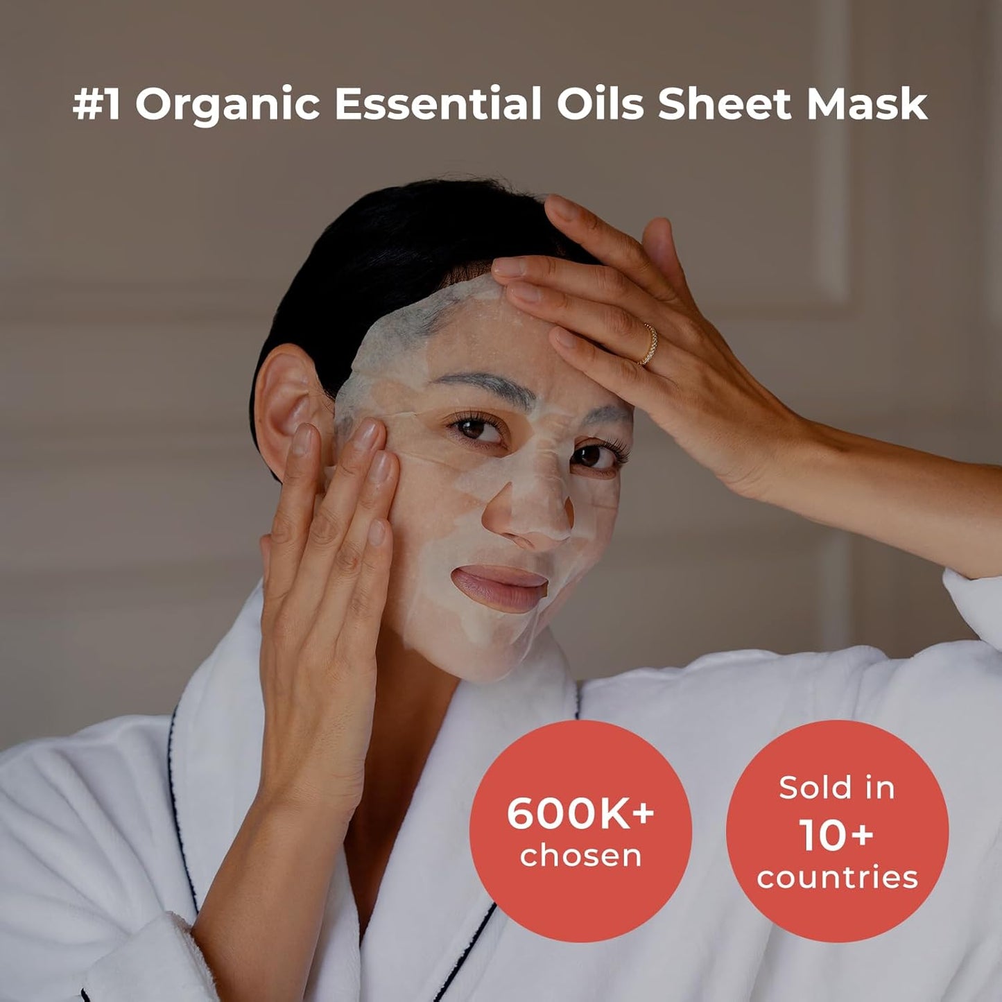 INNA ORGANIC Sheet Mask - Calming & Soothing, EWG & COSMOS Certified (Pack of 5) | Green Tea & Rose Infused Skin Care | Luxury Clean Beauty
