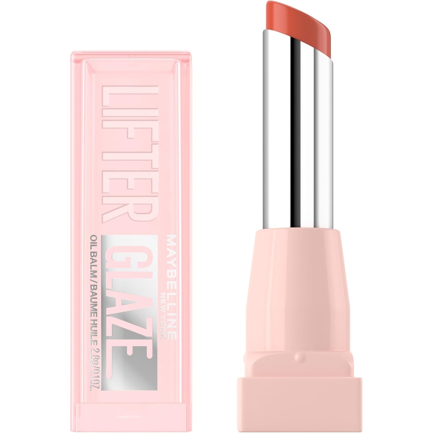 Maybelline Lifter Glaze Oil Balm with Hyaluronic Acid and Hydrating Oil Blend, Lip Balm with 24HRs of Smooth, Moisturizing Shine, Caramel Glow (Sheer Light Brown Nude)
