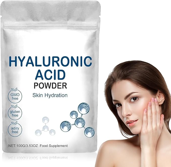 Hyaluronic Acid Powder, Hyaluronic Acid Powder for Skin Care, Facial Serum,Low Molecular Weight, Vegan Cosmetics Grade,Water Soluble Hydrating Ingredient for Skin Moisture