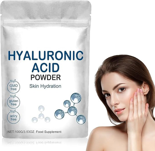 Hyaluronic Acid Powder, Hyaluronic Acid Powder for Skin Care, Facial Serum,Low Molecular Weight, Vegan Cosmetics Grade,Water Soluble Hydrating Ingredient for Skin Moisture