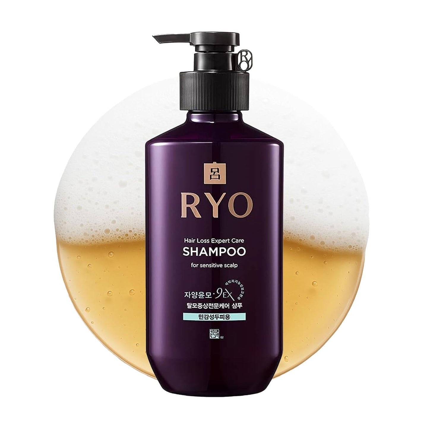 RYO Hair Strength Expert Care Shampoo for Sensitive Scalp, Hypoallergenic Cleansing, Soothing Care, Relieving Itchiness for Dryness and Smelly Scalp, Strengthening for Thinning Hair, 13.53 Fl Oz.