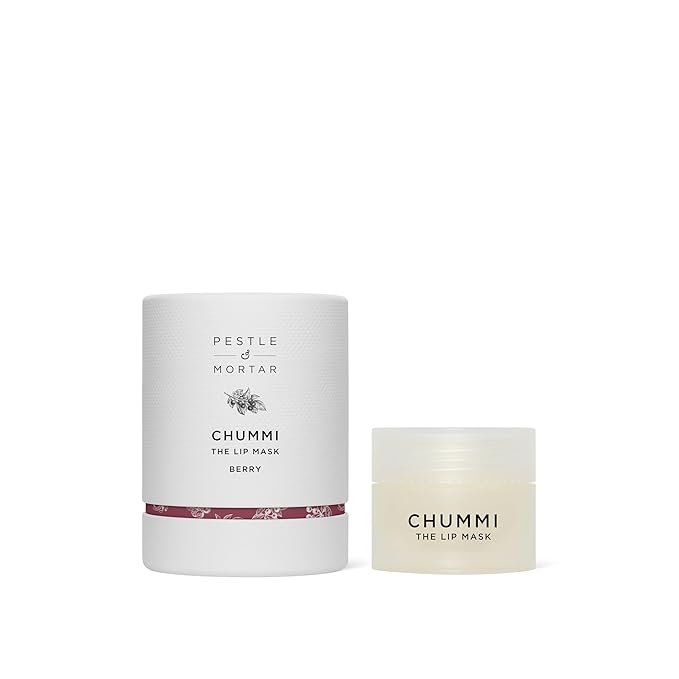 CHUMMI LIP MASK - skincare for your lips - Luxurious overnight lip treatment in coconut, berry, and vanilla, blended with lip-softening plant butters and exfoliating berry extracts. (20g, Berry)