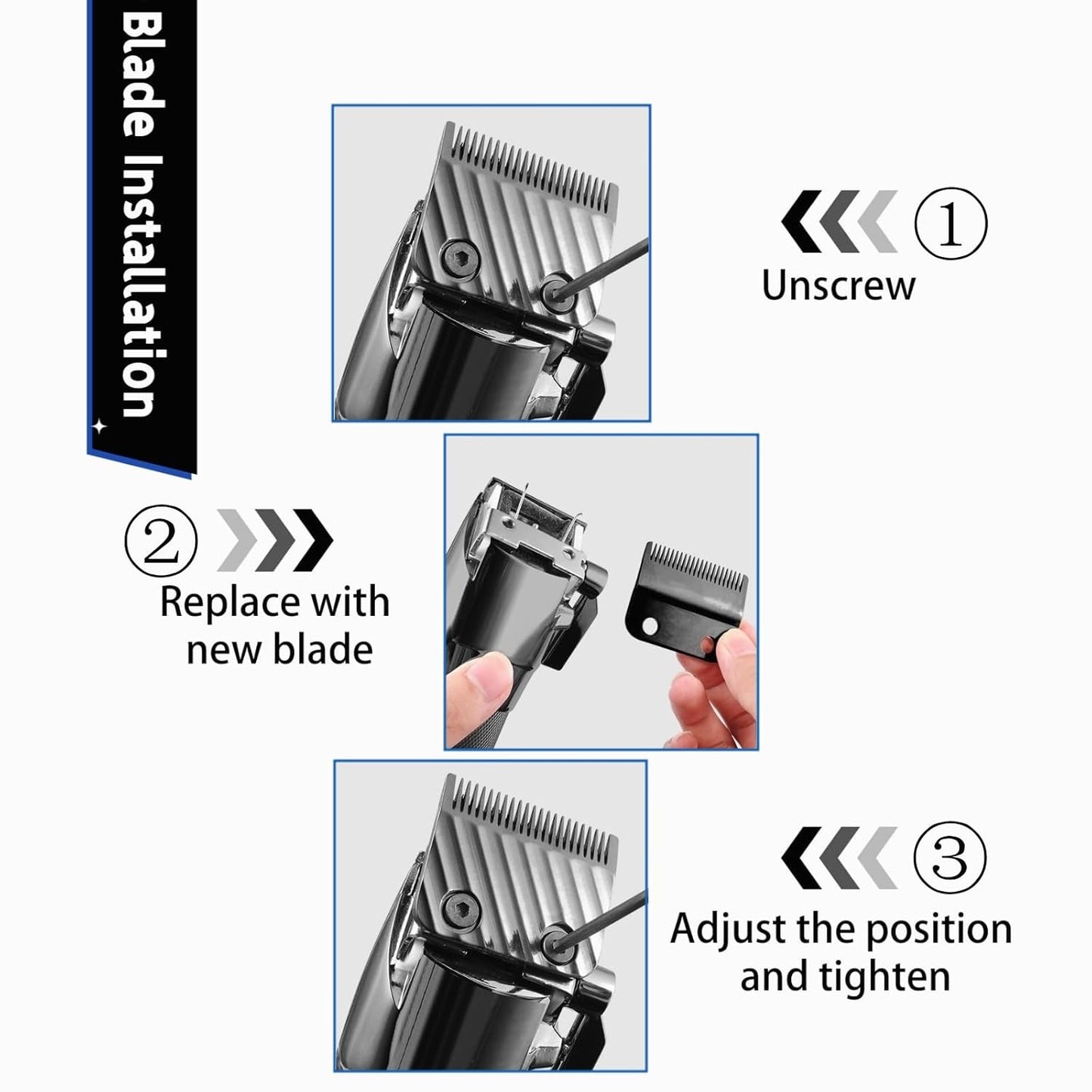 Replacement DLC Blade Compatible with BaBylissPRO FX870 Series and FX825 Outlining Hair LoPROFX Trimmers FX880, Black