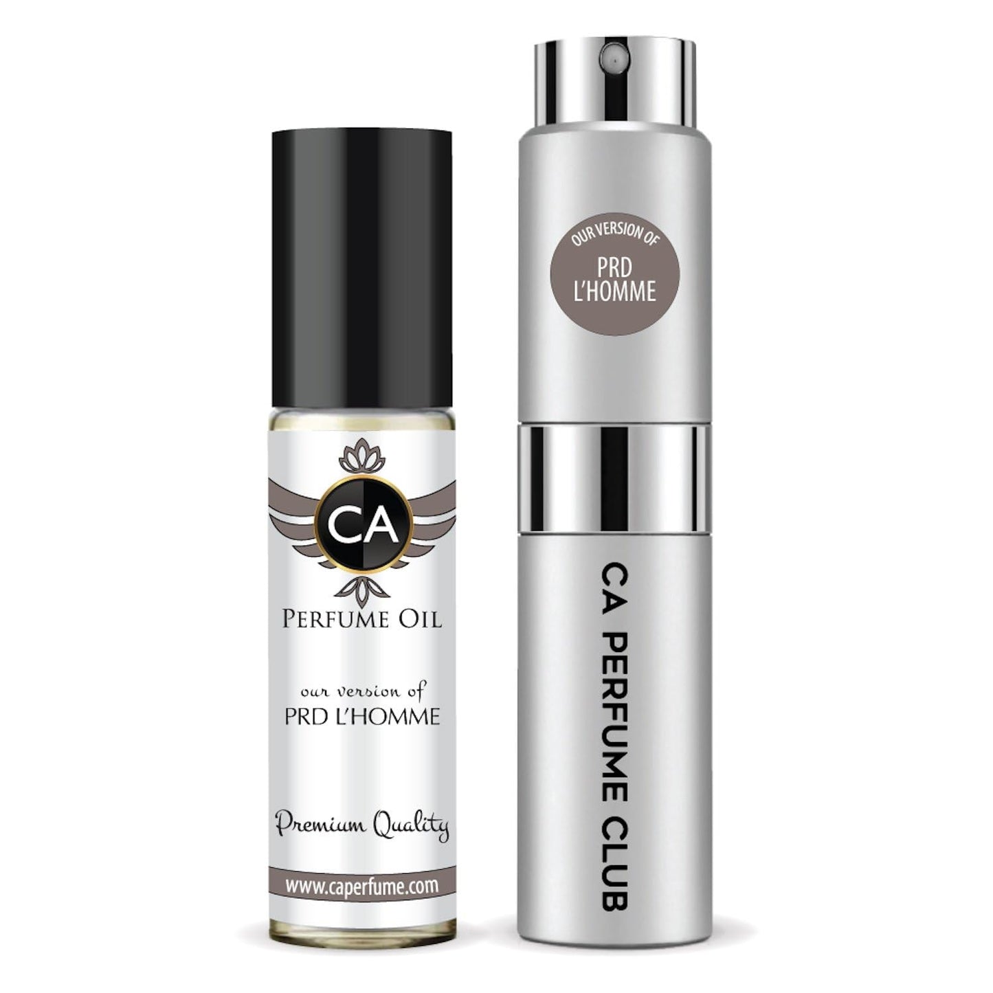 CA Perfume Duo Impression of L'homme For Men Perfume Layering Set Mens Cologne Long Lasting Travel Size EDP + Body Oil Roll-On Bottle 0.27 Fl Oz+0.33 Fl Oz