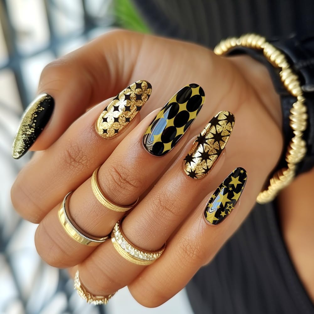 benikmake 3pcs Star Moon Nail Stamp Template Star Gradient Nail Printing Stainless Stencil for Manicure Salon Classic Elements 6x12cm 2.36x4.7inch