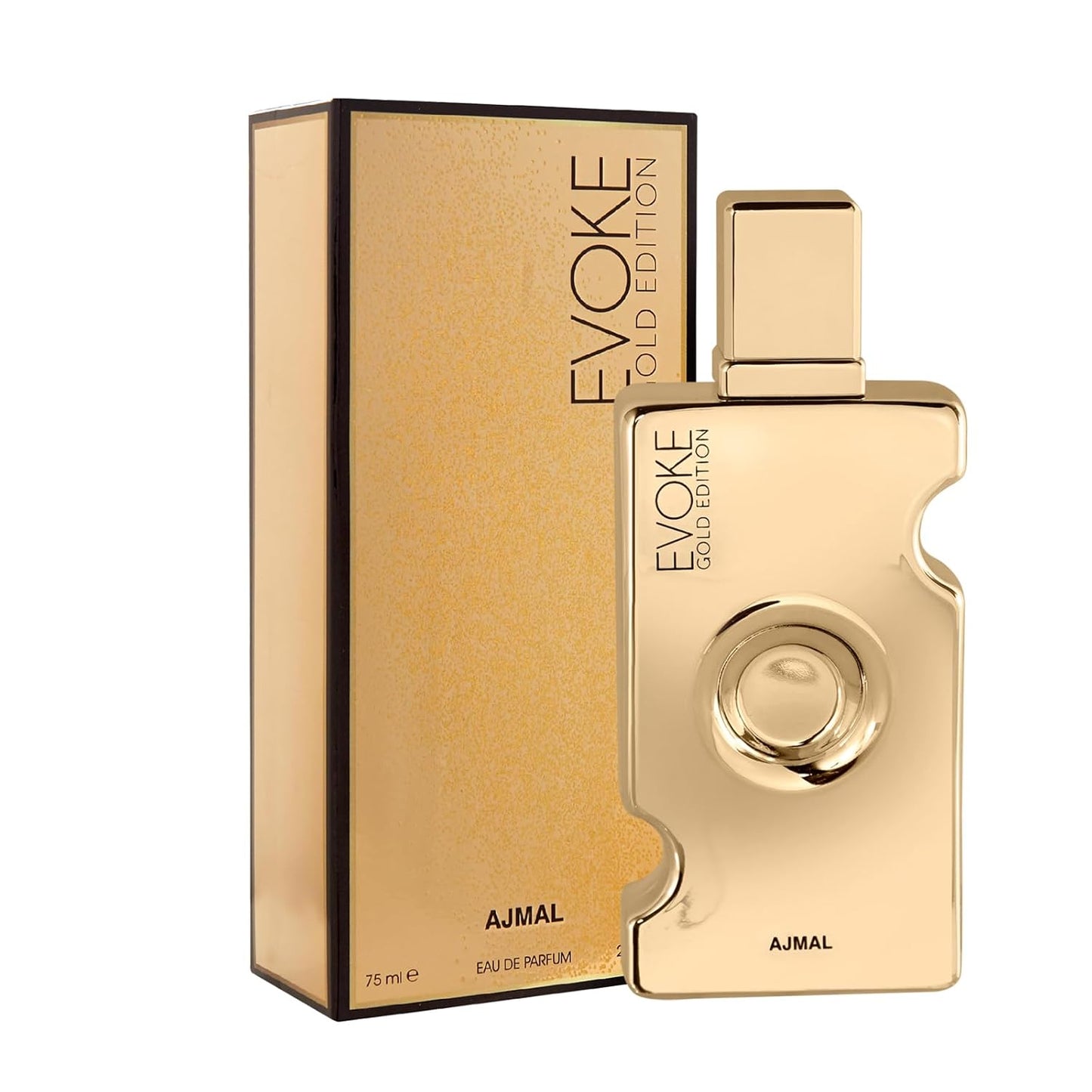 Ajmal Evoke Gold Edition Eau de Parfum 2.5 oz / 75 ml for Men and Women | Fresh Spicy & Woody Oriental Fragrance | Long-Lasting Dubai Luxury Scent