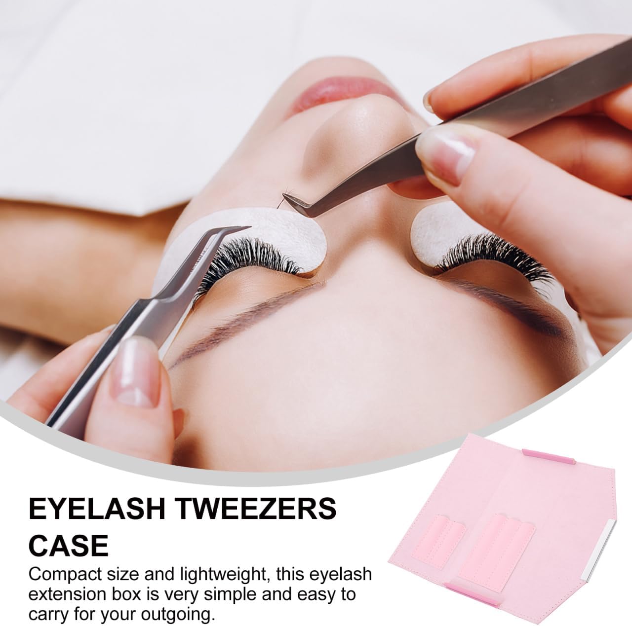 Didiseaon Eyelash Tweezers Case Portable Storage Bag for Eyelash Extension Tools Compact Lightweight Lash Tweezer Holder Box for Travel and Home