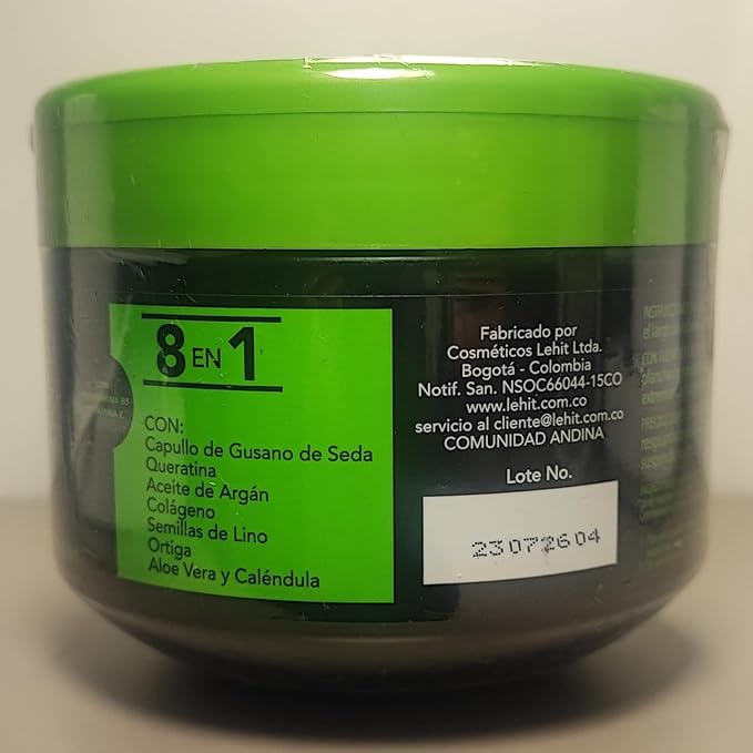 Lehit - Coctel 8 En 1 Multivitaminico Repolarizador Tratamiento Capilar Cuidado Para El Cabello Alimento Y Nutricion Reparacion Total Anticaida - Repolarizer Treatment Cocktail