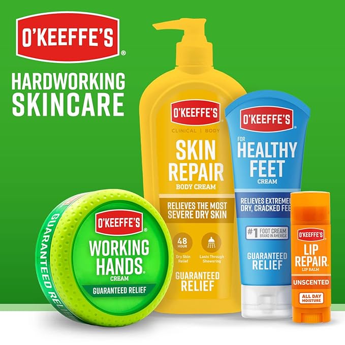 O'Keeffe's for Healthy Feet Foot Cream - 6.4 oz Jar (2 Pack) - Guaranteed Relief for Extremely Cracked, Dry Feet, Repairing Skincare, Instantly Boosts and Retains Moisture Levels