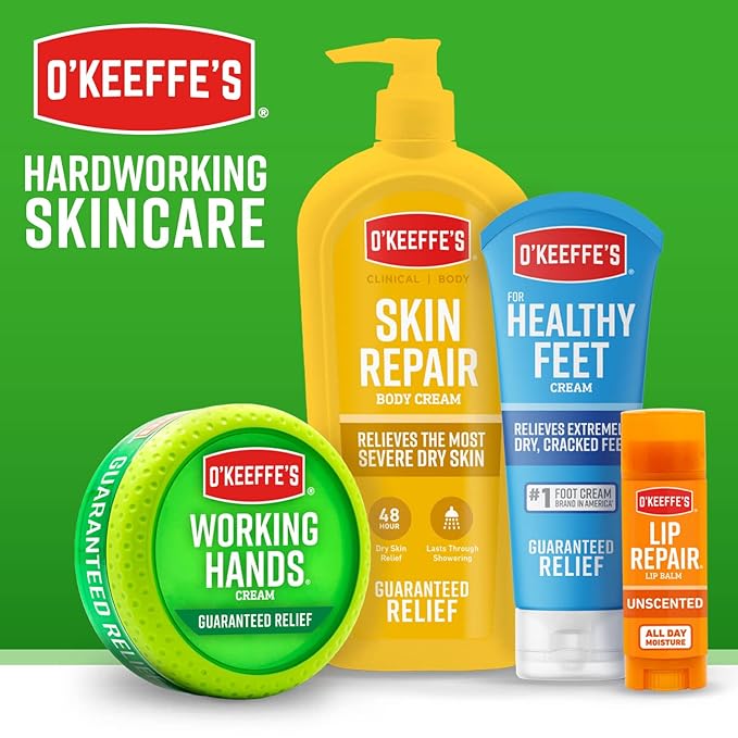 O'Keeffe's for Healthy Feet Foot Cream - 6.4 oz Jar (1 Pack) - Guaranteed Relief for Extremely Cracked, Dry Feet, Repairing Skincare, Instantly Boosts and Retains Moisture Levels
