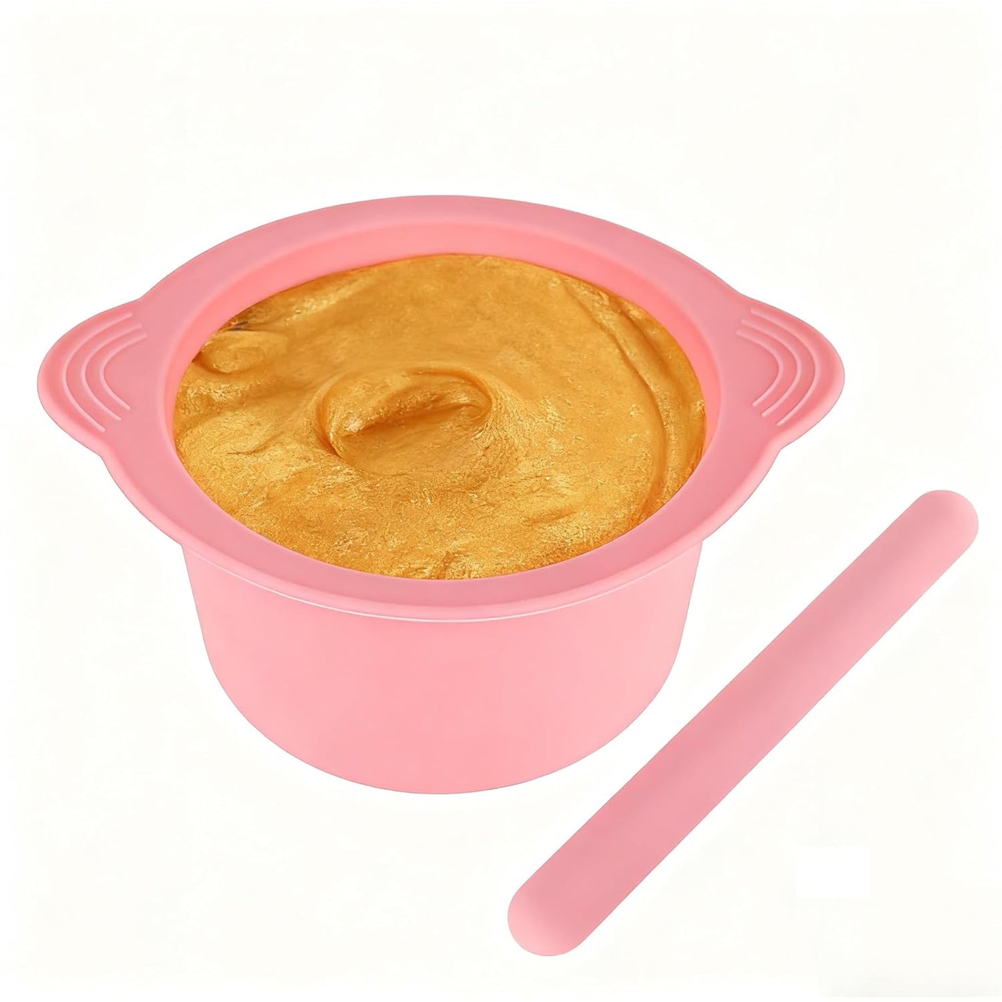 2 Pack Silicone Wax Pot, Wax Warmer Liner with Spatula Sticks, Reusable Waxing Pot Liner for Hair Removal (2)