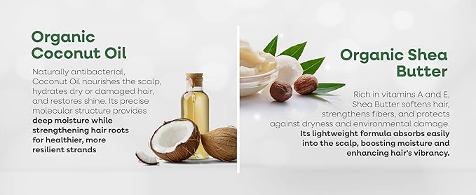 Bio Botanic Oil Range – Moisturizing Hair Mask for Colored, Dry & Damaged Hair with Organic Coconut Oil & Shea Butter, SLS-Free Deep Conditioning Treatment, Restores Shine & Protects Color