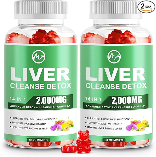 Liver Cleanse Detox & Repair Gummies, 2000mg Milk 2 Pack, 180 Count,