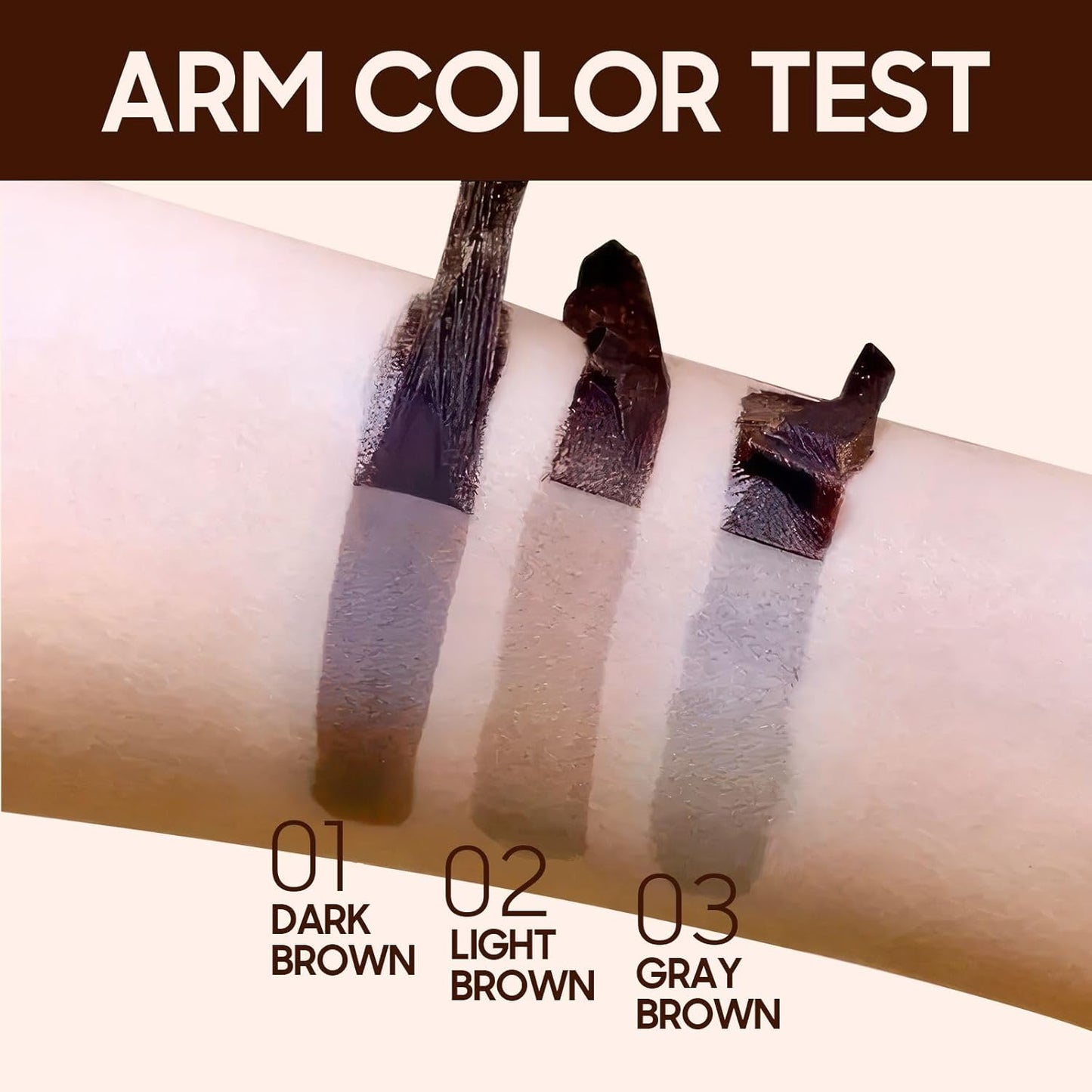 Brow Tattoo Peel Off - Eyebrow Gel with Eyebrow Stencils Long-Lasting Makeup, Brow Gel Eyebrow Tattoos Waterproof, Eye Brow Pencils Create Full Voluminous Brows for Women (Dark Brown)