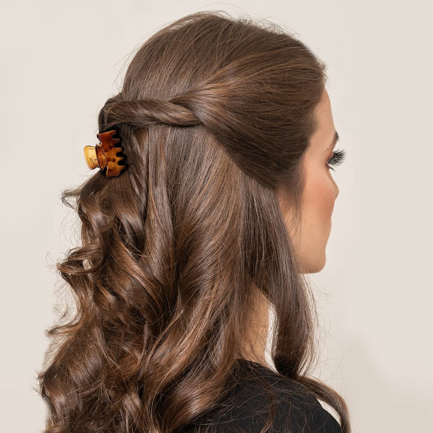 22 pcs Light Brown Small Hair Claw Clips for Women and Girls, 1.1 inch Medium to Small Hair Clips for Styling Sectioning, Clamp Hair Bangs, Keep in Side, Perfect Gifts.