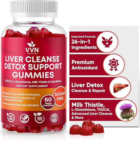 VVNaturals Sugar-Free 26-in-1 Liver Cleanse Detox 3000mg Blend 60 Vegan