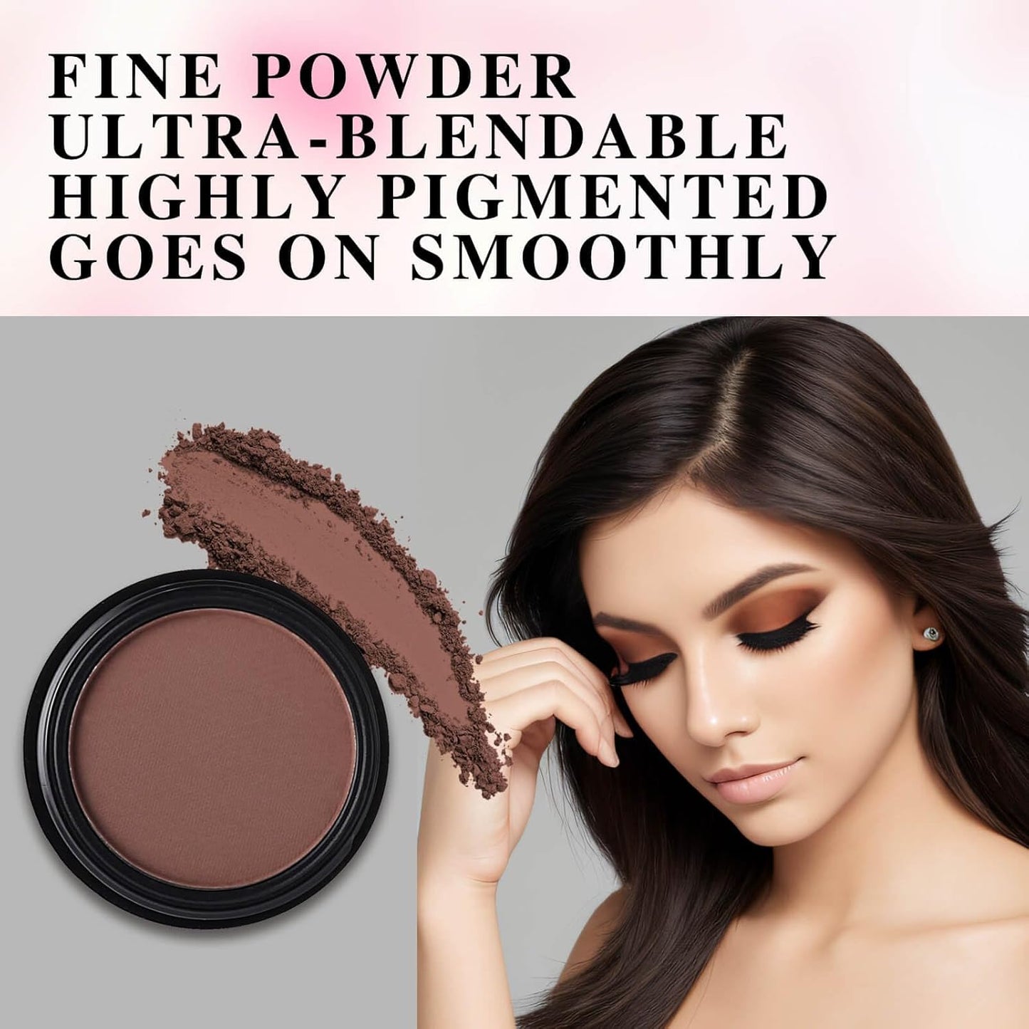 MEICOLY Ash-Brown Single Eyeshadow,Pressed Powder Matte Eye Shadow for Deer Cosplay Makeup,Halloween Smoky Eyes Makeup,Opaque Vegan Cruelty Free High Pigment Eyeshadow