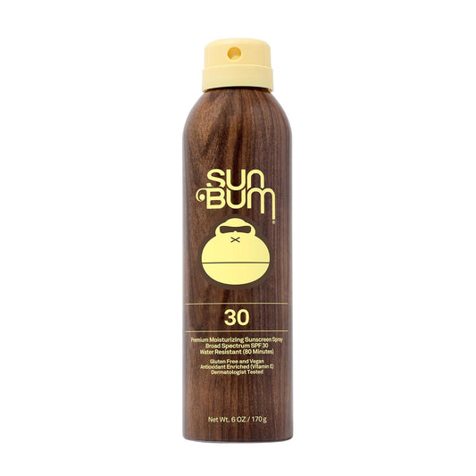 Sun Bum Original SPF 30 Sunscreen Body Spray - Broad Spectrum Moisturizing Sunscreen with Vitamin E - Hawaii 104 Act Compliant (Made without Octinoxate & Oxybenzone) - 6 oz
