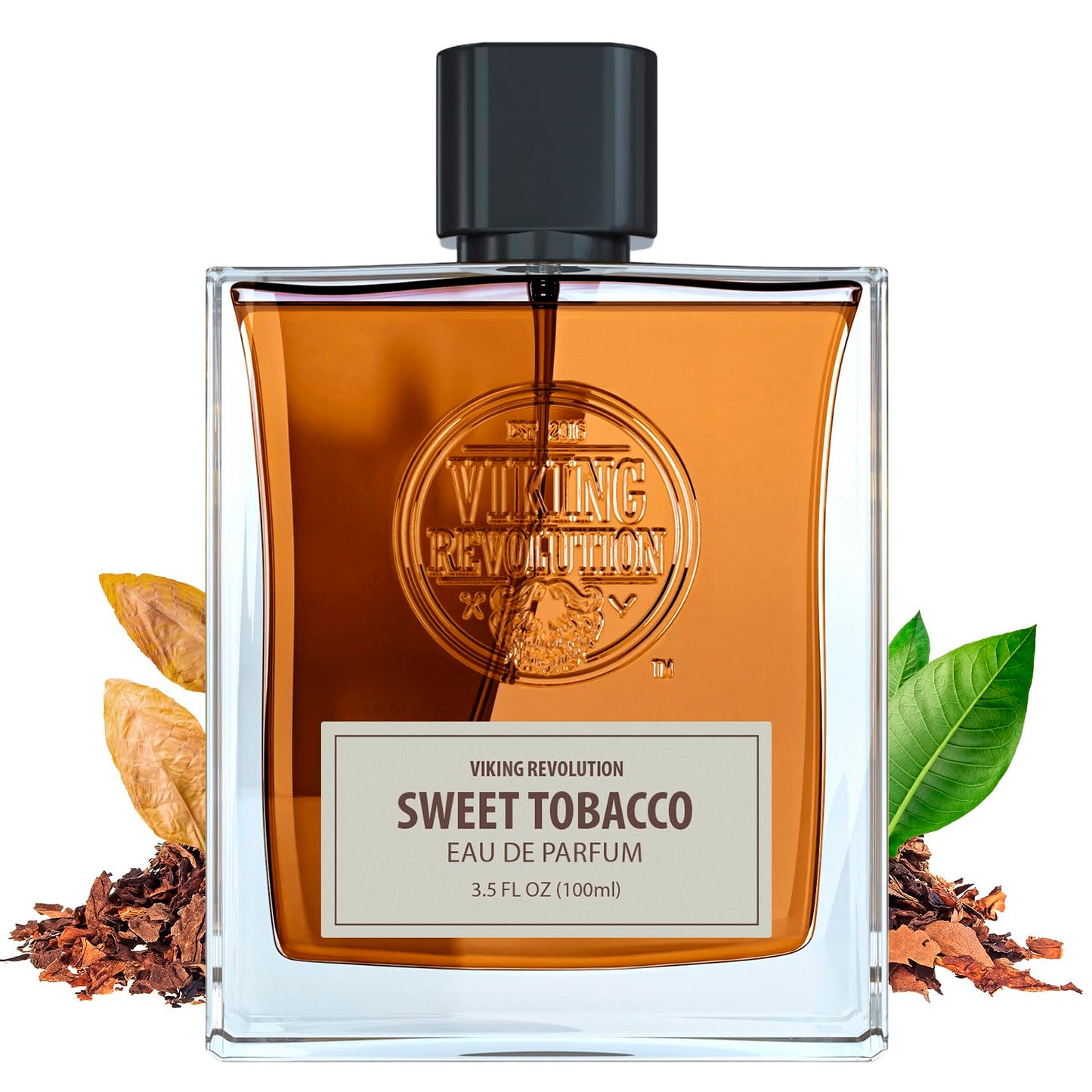 Viking Revolution Sweet Tobacco Cologne for Men - Eau de Parfum - With notes of Tonka Bean, Clementine, Cinnamon, Vanilla, Tobacco, Musk, Ambergris, Leather, Agastache - Gifts for Men 3.5 Fl Oz