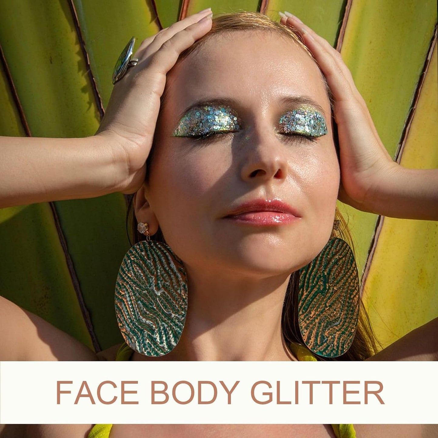 Body Glitter Gel - Halloween Costumes for Women, Sparkly Chunky Glitter Hair for Kids, Halloween Christmas Singer Concert Festival Rave Accessories (Silver Body Glitter)