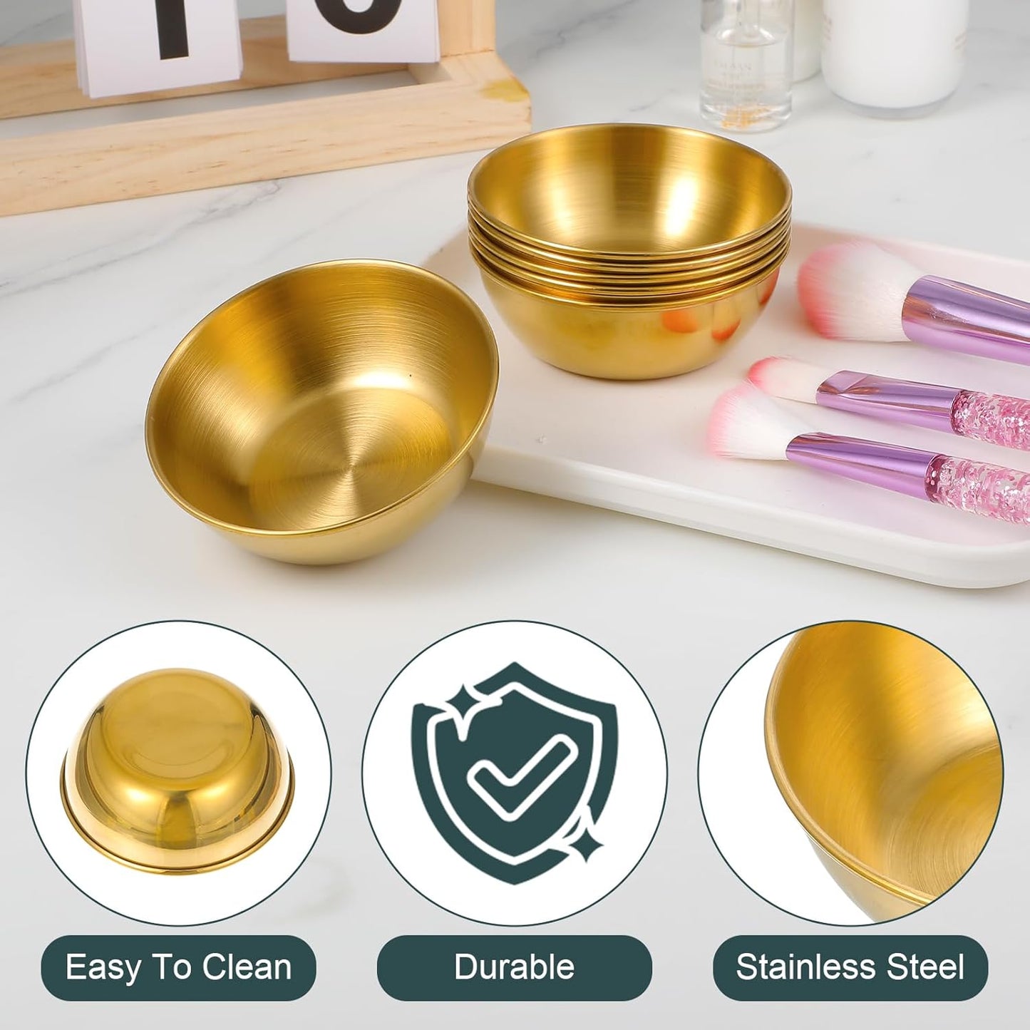 12 Pcs DIY Face Mask Mixing Bowl 3.23" Stainless Steel Esthetician Facial Mask Bowl Facial Bowls Small Mixing Bowls Esthetician Supplies for Lady Women Skincare Home Salon Cosmetic Beauty