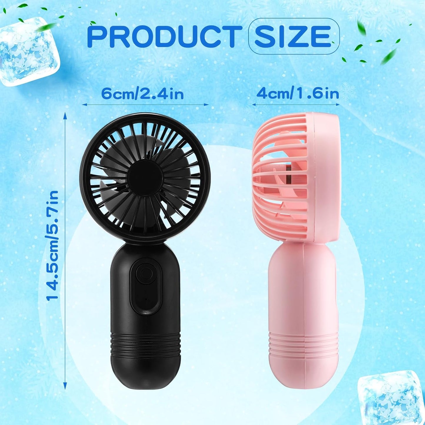 12 Pack Mini Portable Handheld Fan Bulk for Travel 3 Speeds, Rechargeable USB Battery Operated, Small Personal Eyelash Fans for Women Men Indoor Outdoor(Multicolor,Classic Style)