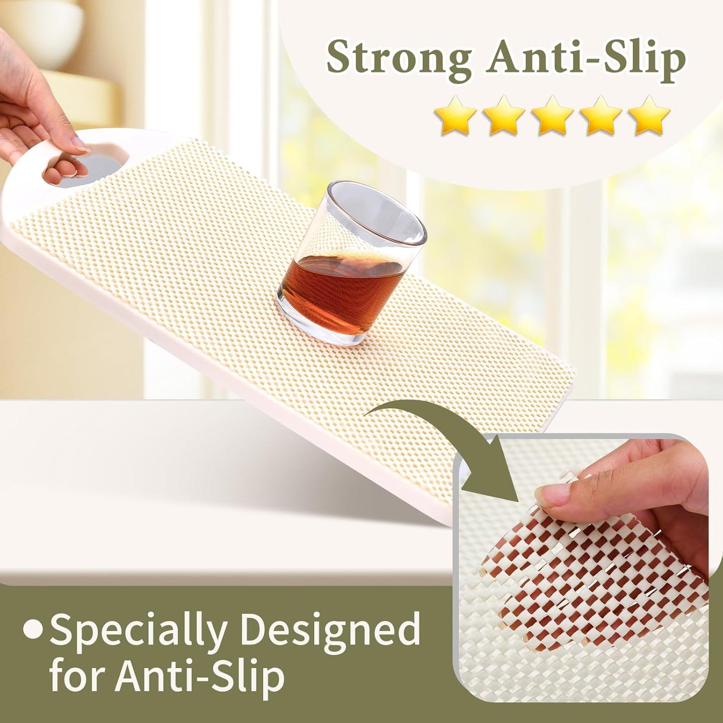 Shelf Drawer Liners for Kitchen Cabinets Non Adhesive Drawer Liner Thickened Refrigerator Liner White Quatrefoil Strong Non-Slip Paper for Tool Box, 11.8 x 236.2 Inches