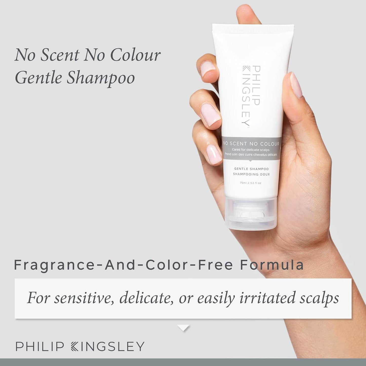Philip Kingsley Scalp Care Discovery Collection - Includes No Scent No color Shampoo and Conditioner and Overnight Scalp Barrier Serum for Sensitive and Delicate Scalps