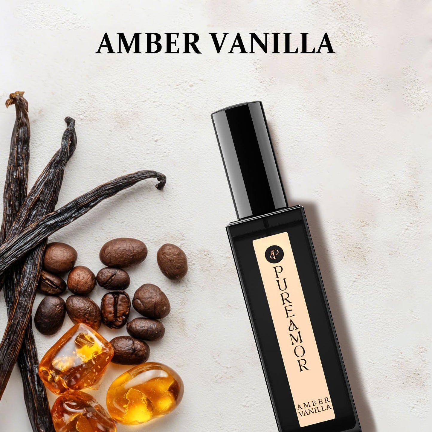 Amber Vanilla Perfume for Women, Coffee Scented Fragrance with Warm Amber & Sweet Vanilla Notes, Long Lasting Extrait de Parfum, Advanced Fragrance Travel Size 0.7 oz Eau de Parfum Spray