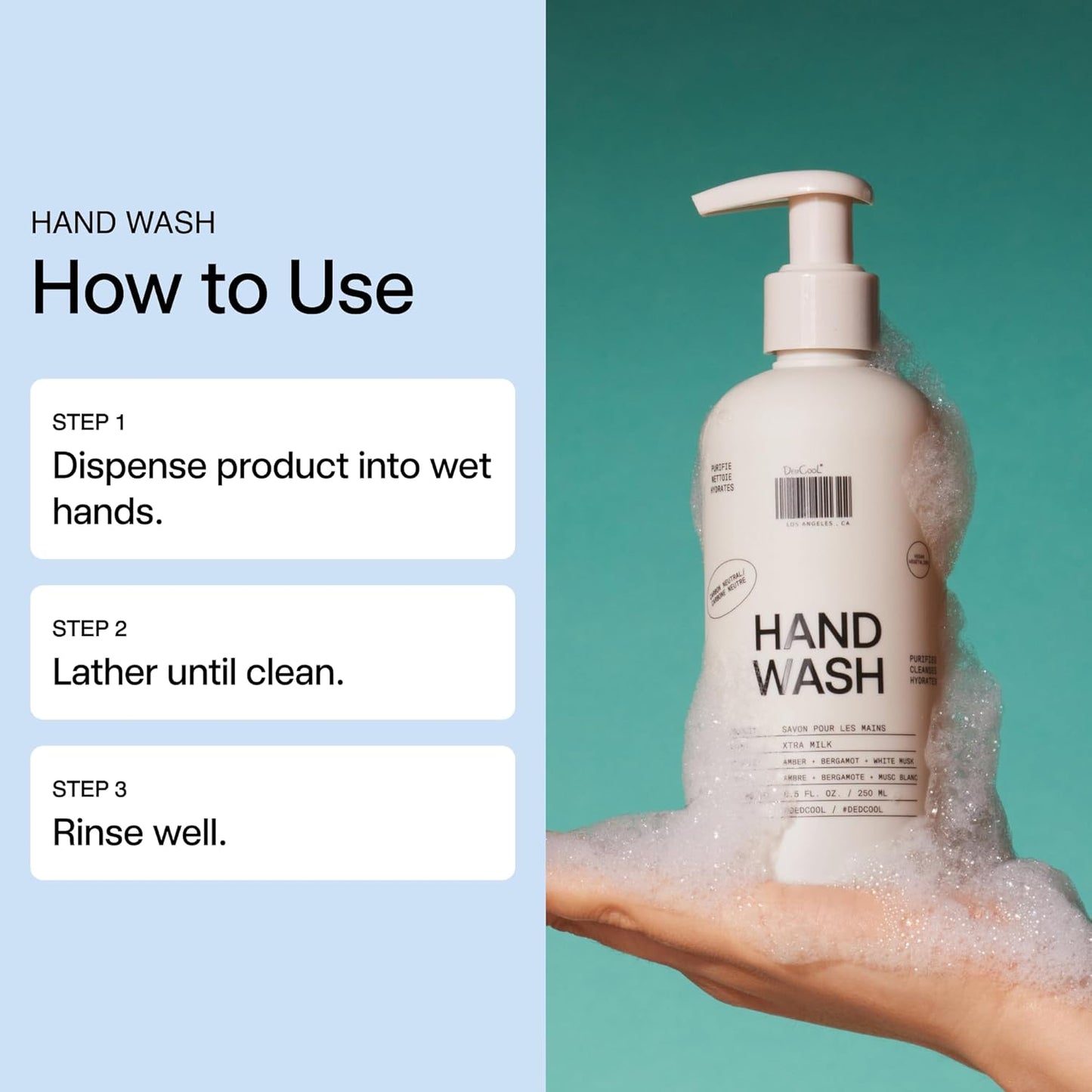 DedCool Taunt Hand Wash | Moisturizing Hydrating Cleanser | Squalane, Aloe & Marshmallow Root | Non-Toxic, Vegan, Carbon-Neutral | Gentle Soothing Formula for Daily Use | 8.5 fl oz