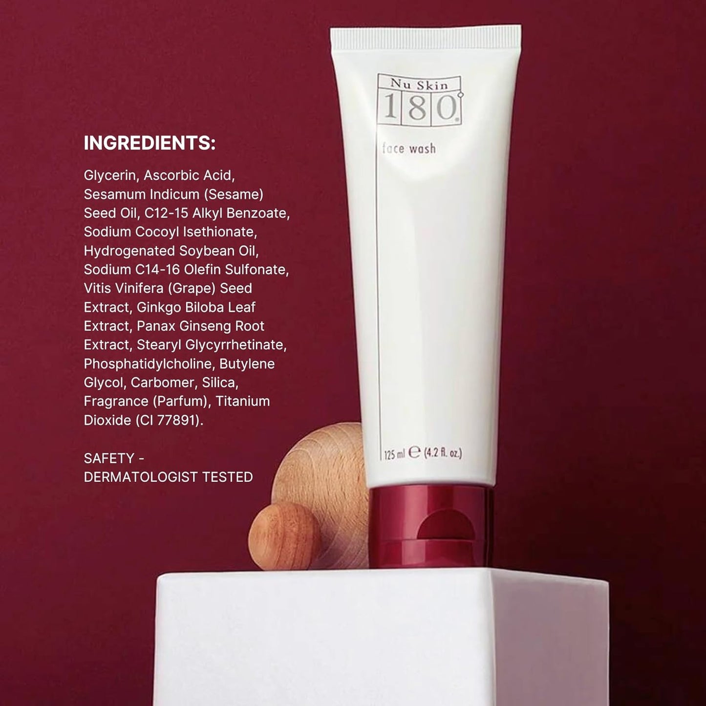 Nu Skin 180°® Face Wash | Aging Cleanser | Vitamin C Face Wash for Youthful Appearance | Fine Lines Reduction & Face Moisturizer | 4.2 Fl Oz | 1 Pack