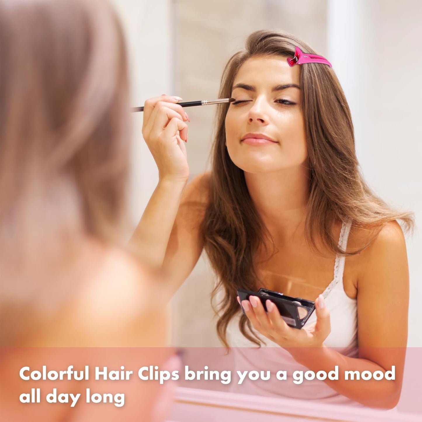 AIMIKE Neon Hair Clips, 12 Pcs Professional Sectioning and Cutting Clips for Hairdressers - 4.3" Long Duck Billed Rollers for Styling