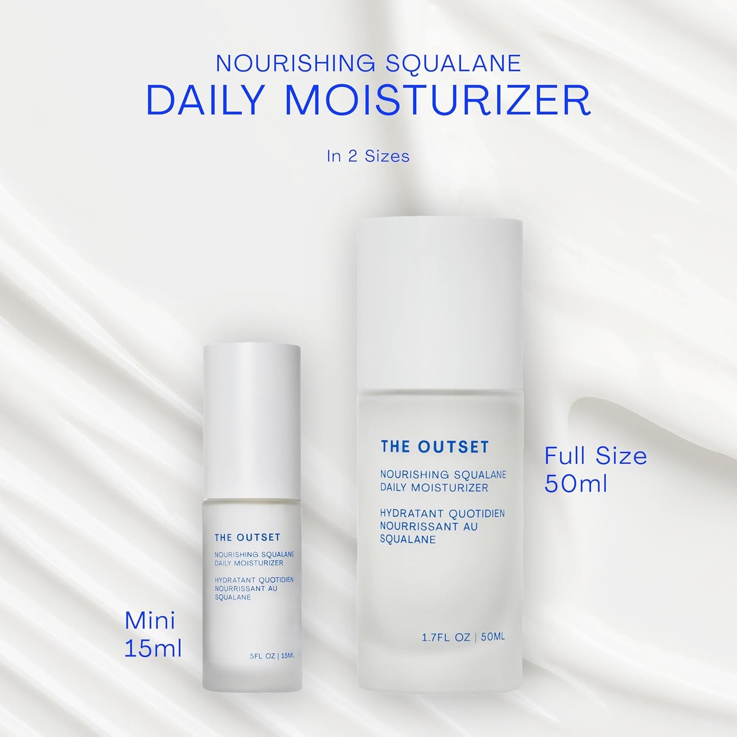 The Outset Nourishing Squalane Daily Moisturizer - Gentle Fragrance Free Non-Comedogenic Cream - Barrier Repair, Hydrating - Clean, Vegan, Gluten Free - All Skin Types, Sensitive Skin - 1.7FL OZ