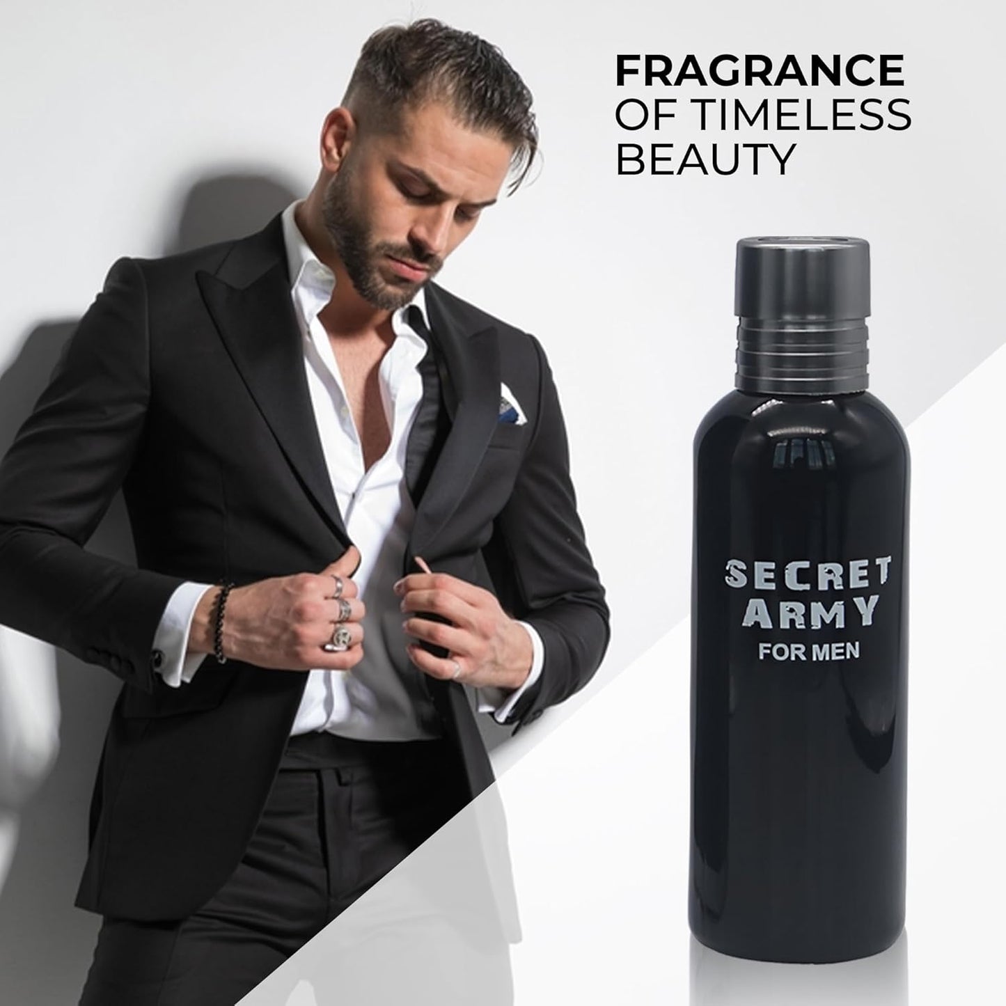 Secret Army Men's Cologne–Eau De Toilette NaturalSpray Perfume for Men Long Lasting Fragrance 3.4Fl Oz For All Occasions